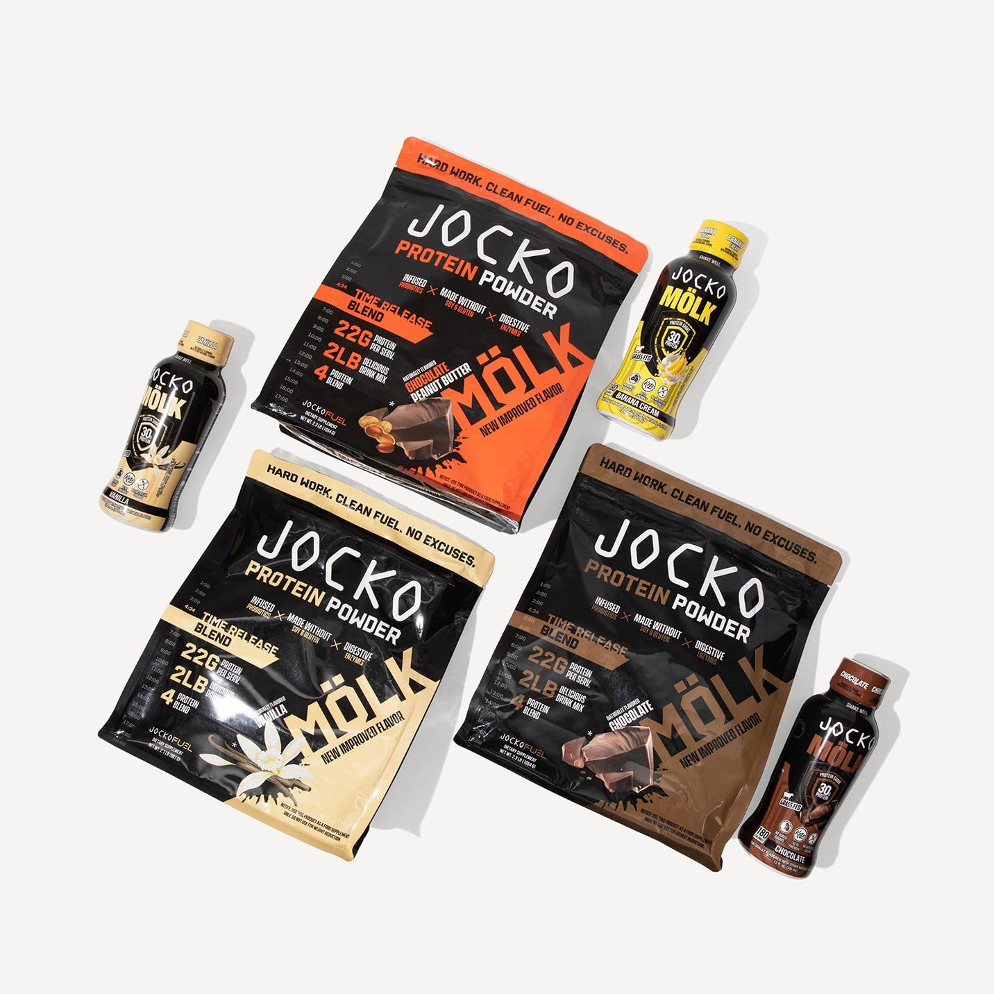 Jocko Mölk bottle highlights amino acids for recovery support.