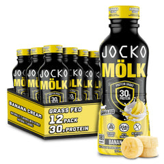 Jocko Mölk Banana Cream bottle ready-to-drink protein for post-workout recovery