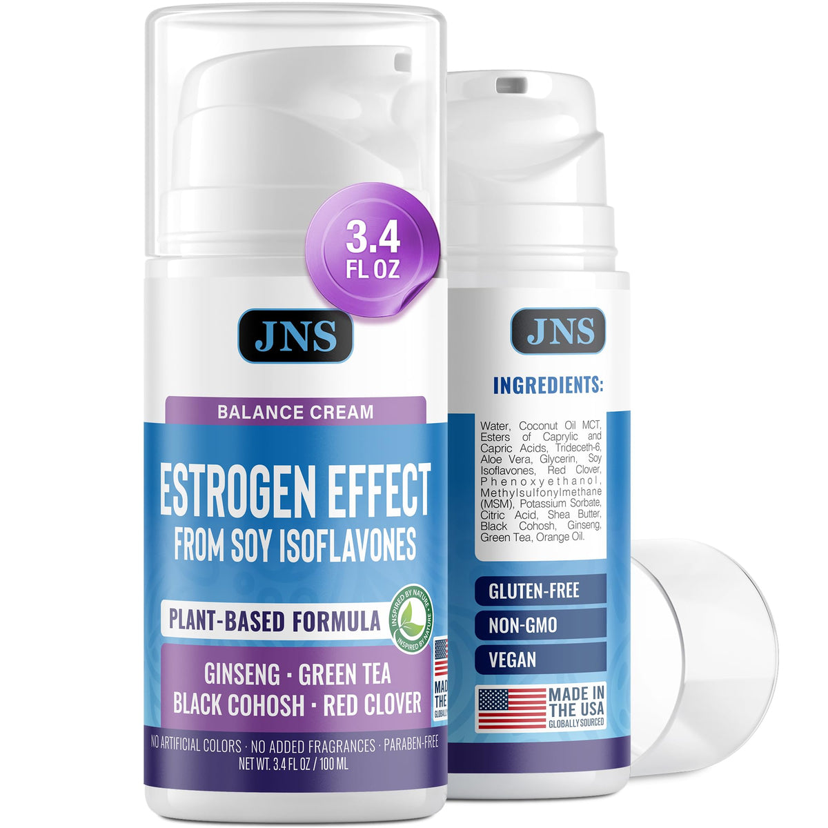 Joellyne Naturals phytoestrogen cream bottle for smooth application