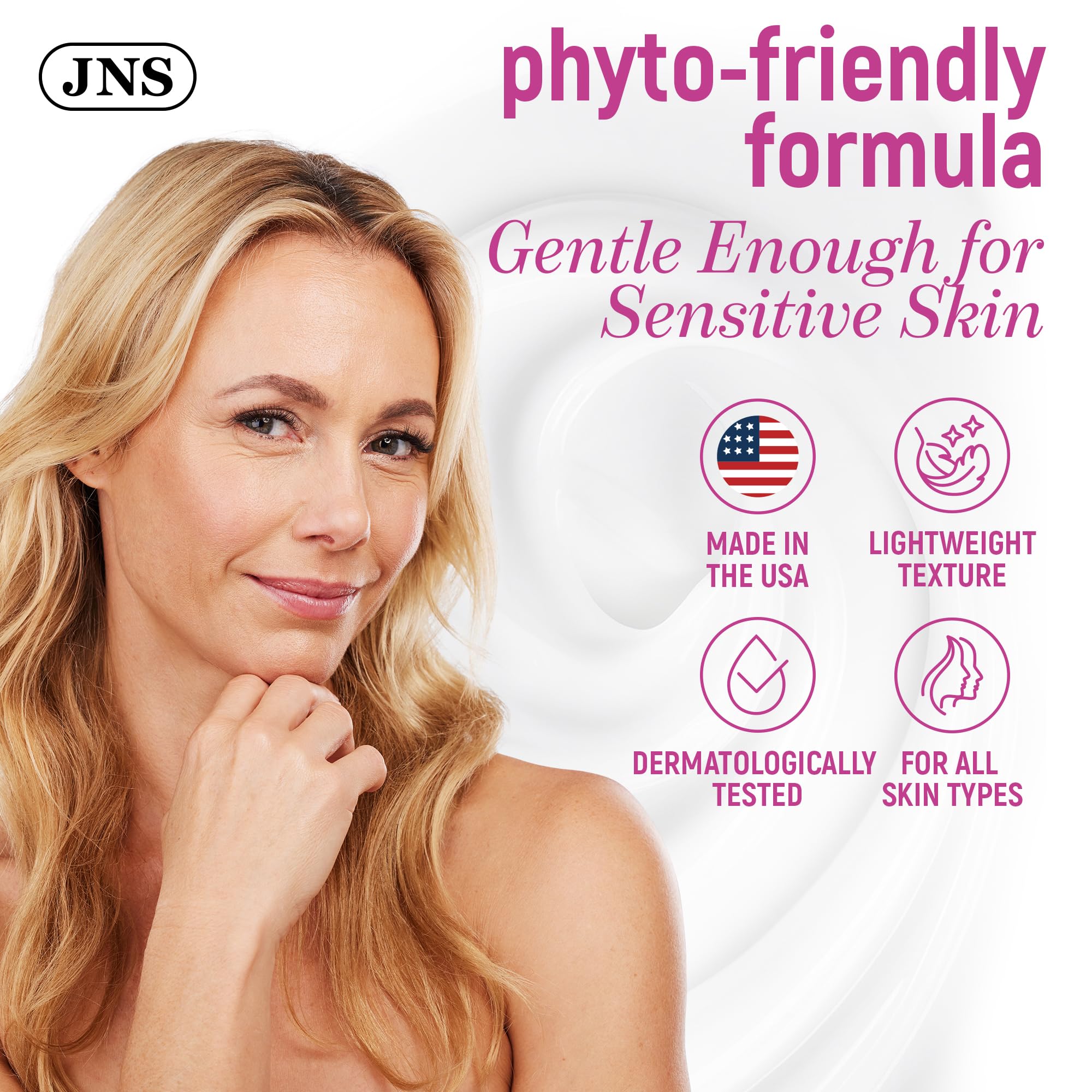 Sensitive-skin friendly formula with no parabens or fragrances.