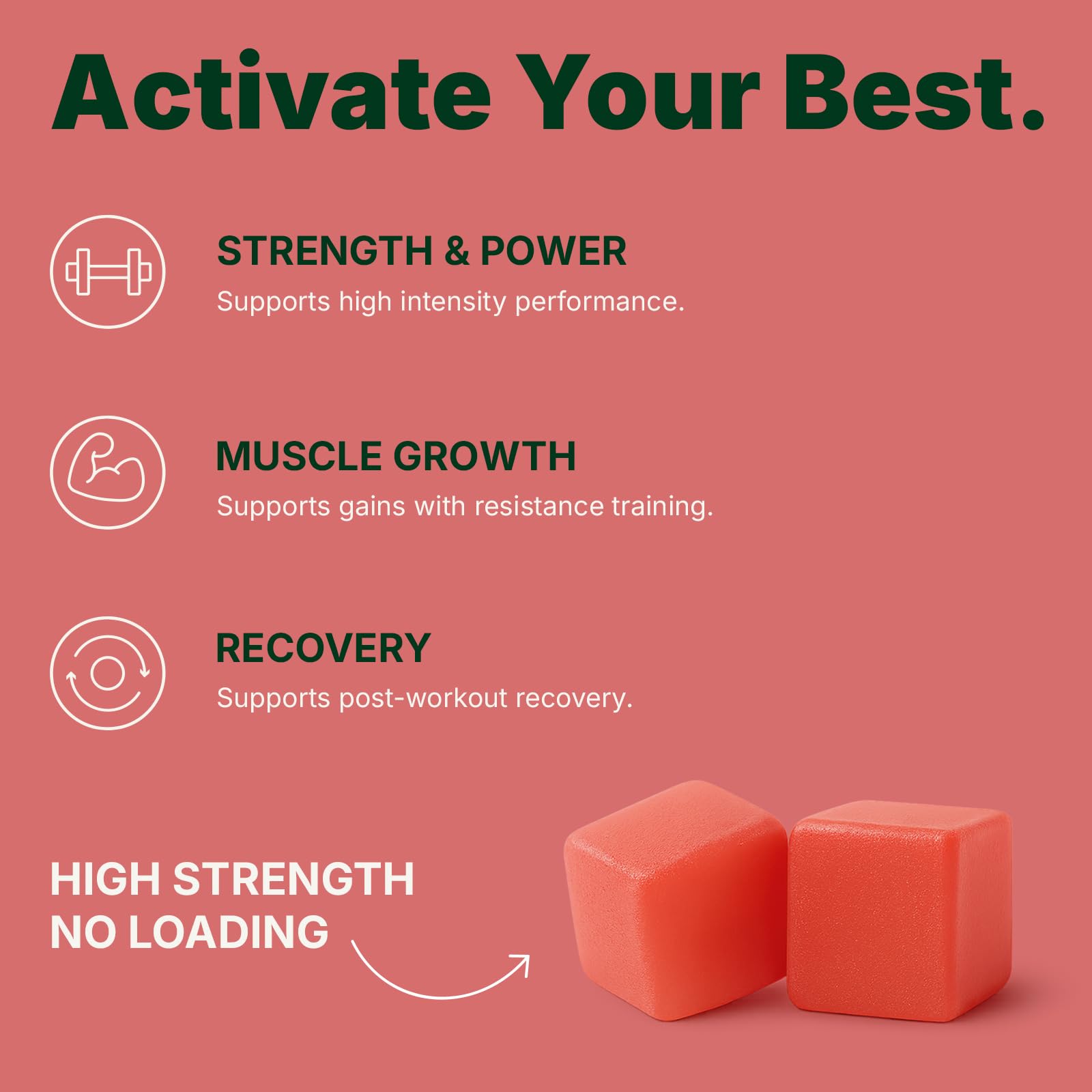 Watermelon-flavored JOHN RAMBO Creatine Gummies being poured for easy intake.