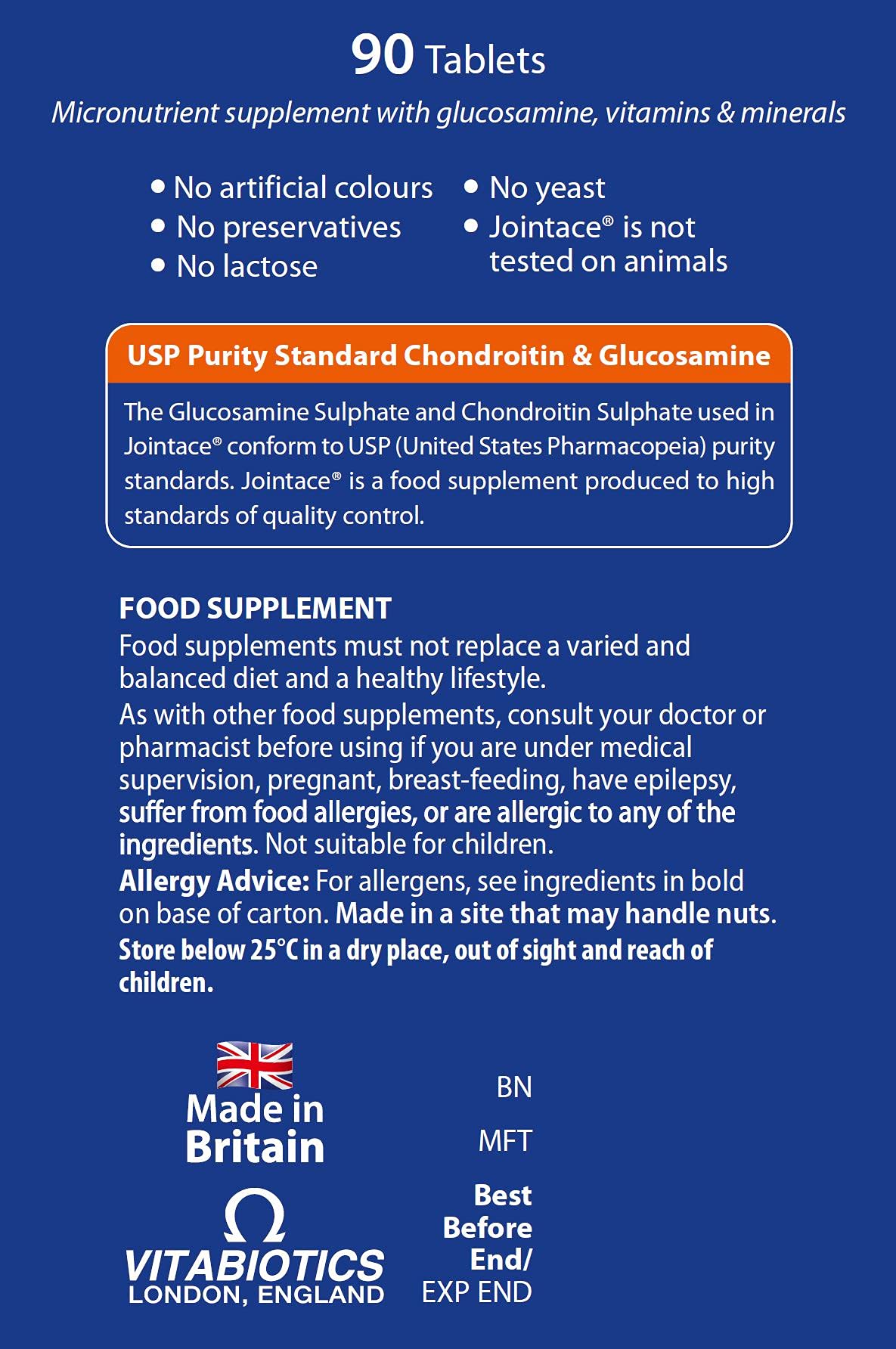Jointace carton open highlighting clear dosage and label for informed choices