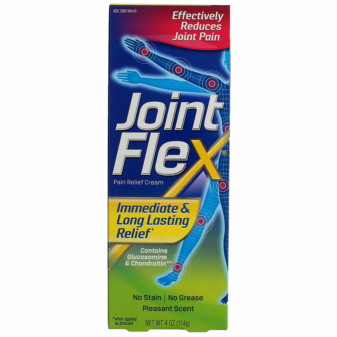 JointFlex cream bottles in a five-pack displayed on shelf.
