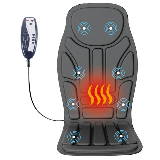 JOJOPEPE Deep Tissue Cushion back view with 8 motors for deep relief and comfort.