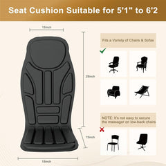 JOJOPEPE Deep Tissue Cushion with adjustable straps for secure chair or car use.