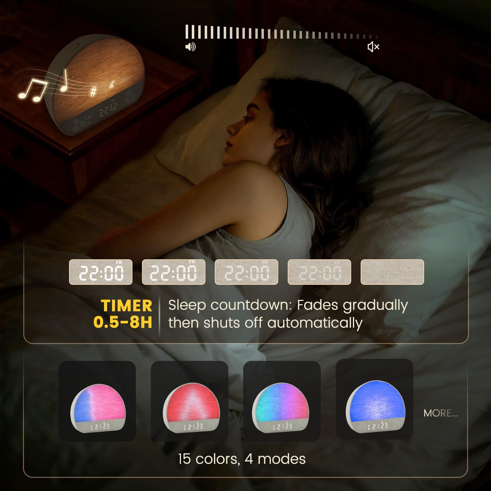 JONRRYIN Bluetooth speaker with USB charging highlights bedside convenience