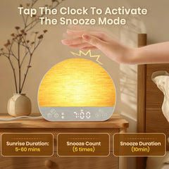 JONRRYIN Dual alarms image showcases separate schedules for couples or families
