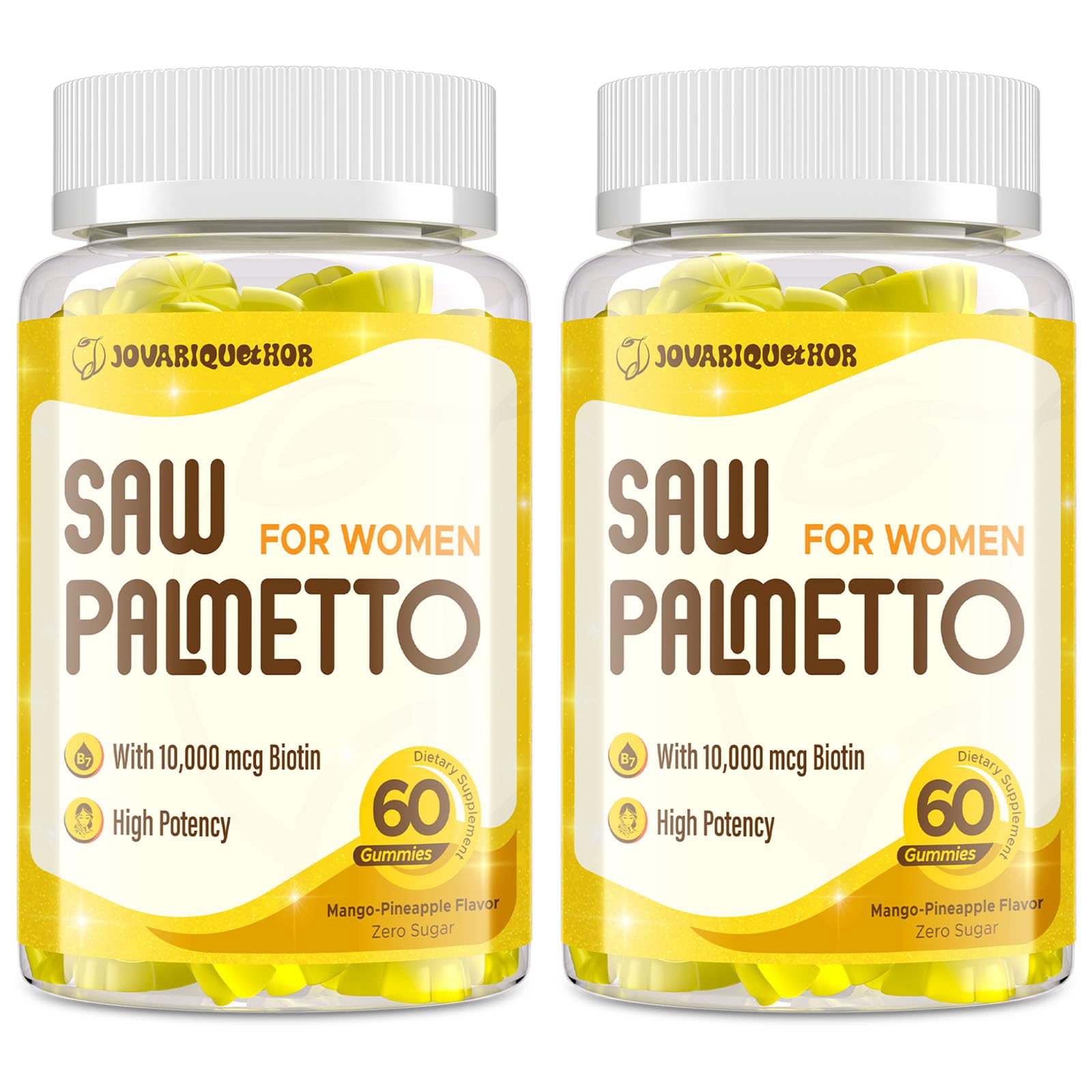 Jovariquethor Saw Palmetto for Women 500mg bottle highlights high-potency formula for hair support