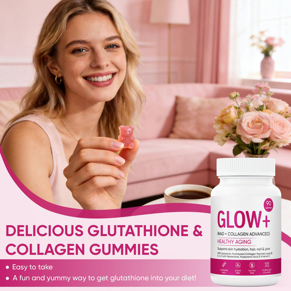 Jovi Glow+ soft chew texture invites routine use for self-care moments.