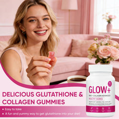 Jovi Glow+ soft chew texture invites routine use for self-care moments.