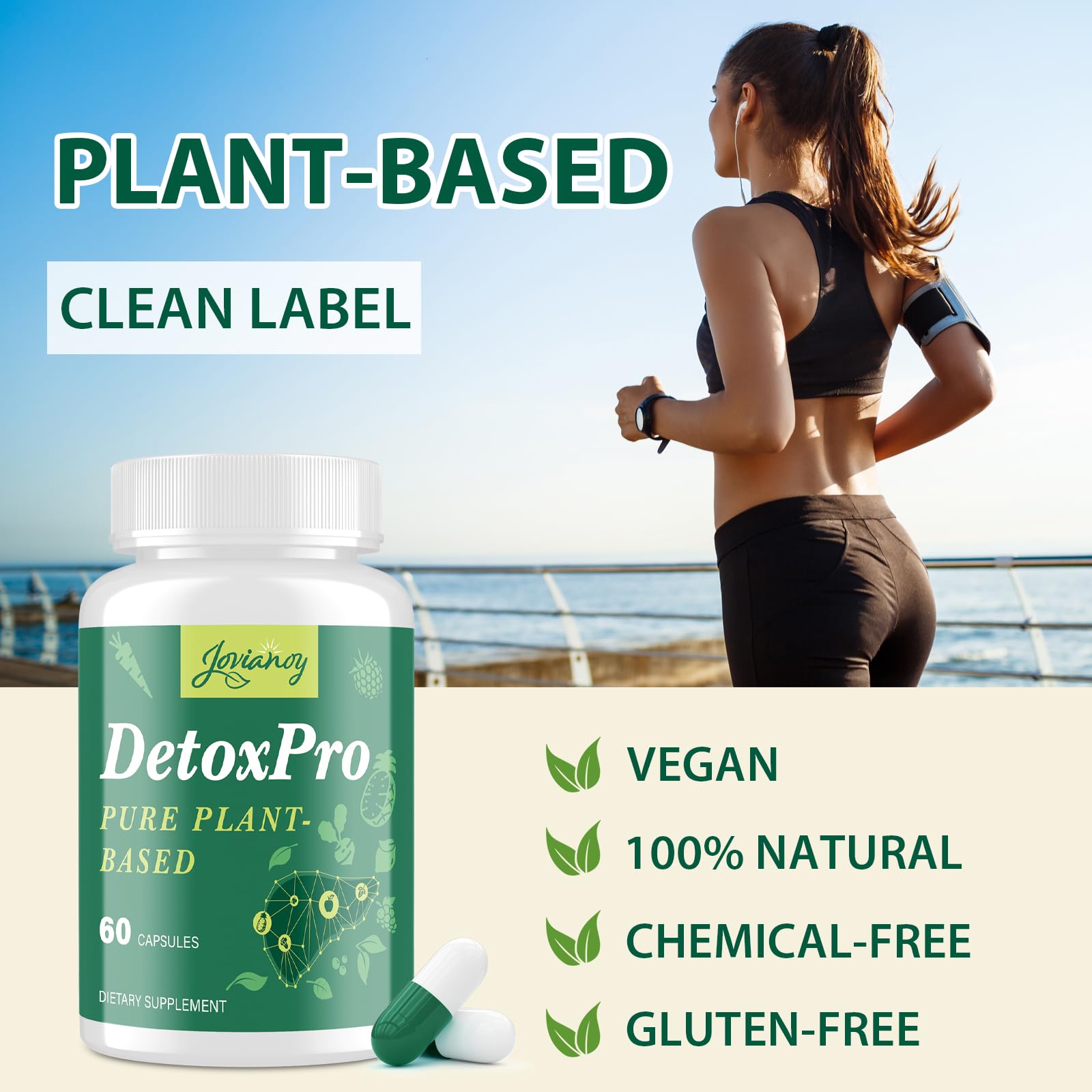 Jovianoy Detox capsules illustrating digestive support for daily use.