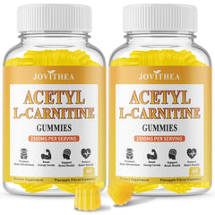 JOVITHEA Acetyl L-Carnitine gummies bottle promoting convenient energy support.