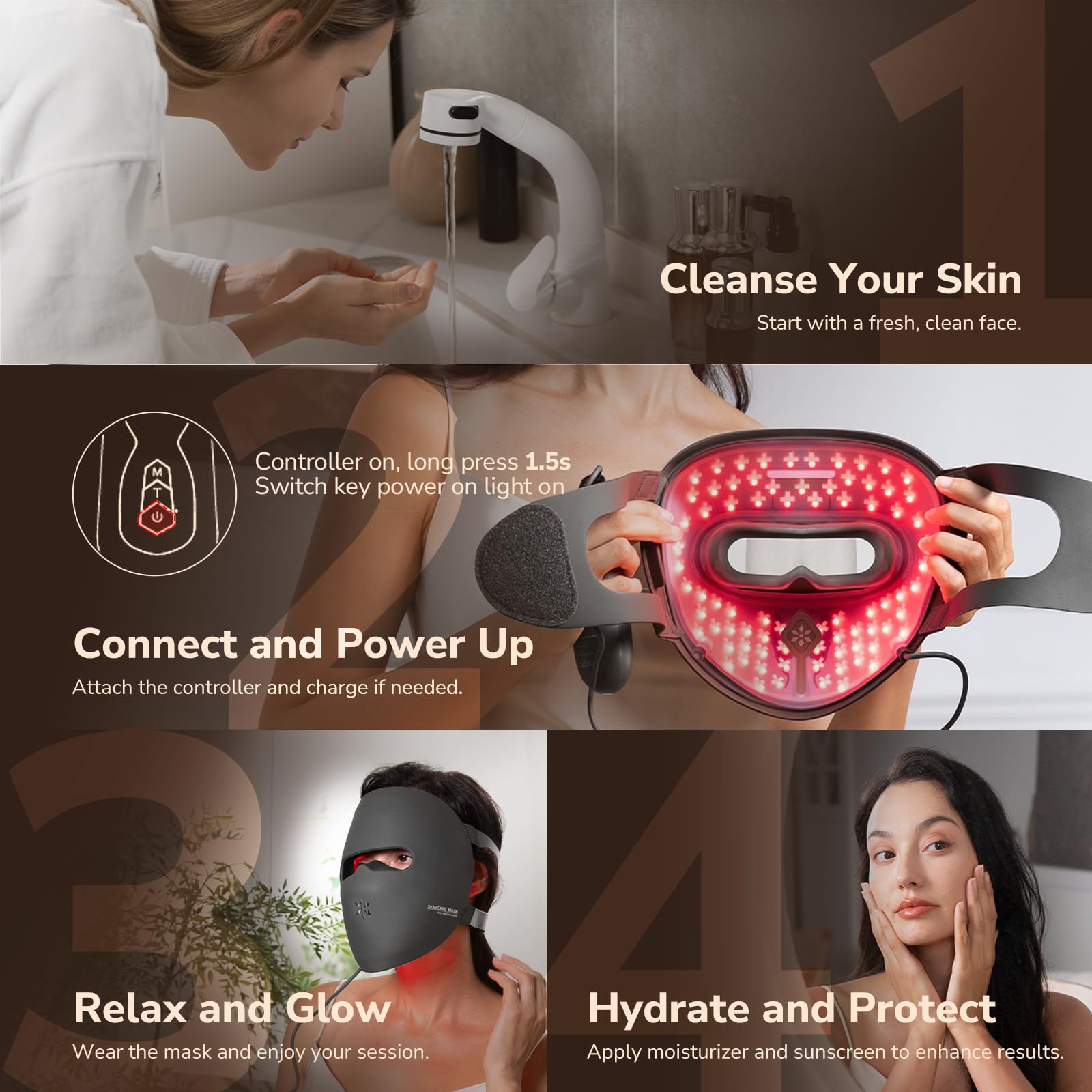 JOVS four modes provide versatile light therapy options.