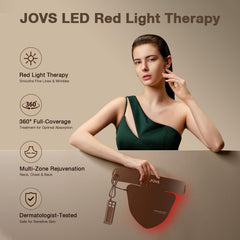 JOVS LED neck-chest mask focused on chest area for decollete treatment.