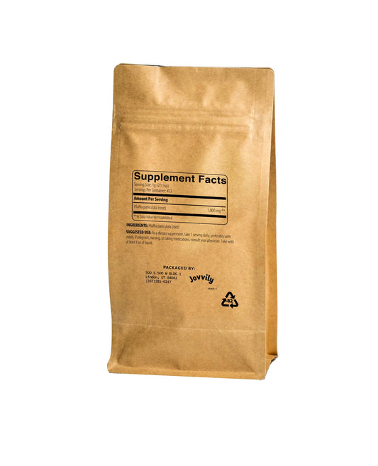 Jovvily Suma Root powder jar ready for easy mixing