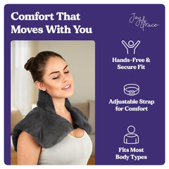 Joy & Grace ergonomic collar design targeting neck relief while reading or working