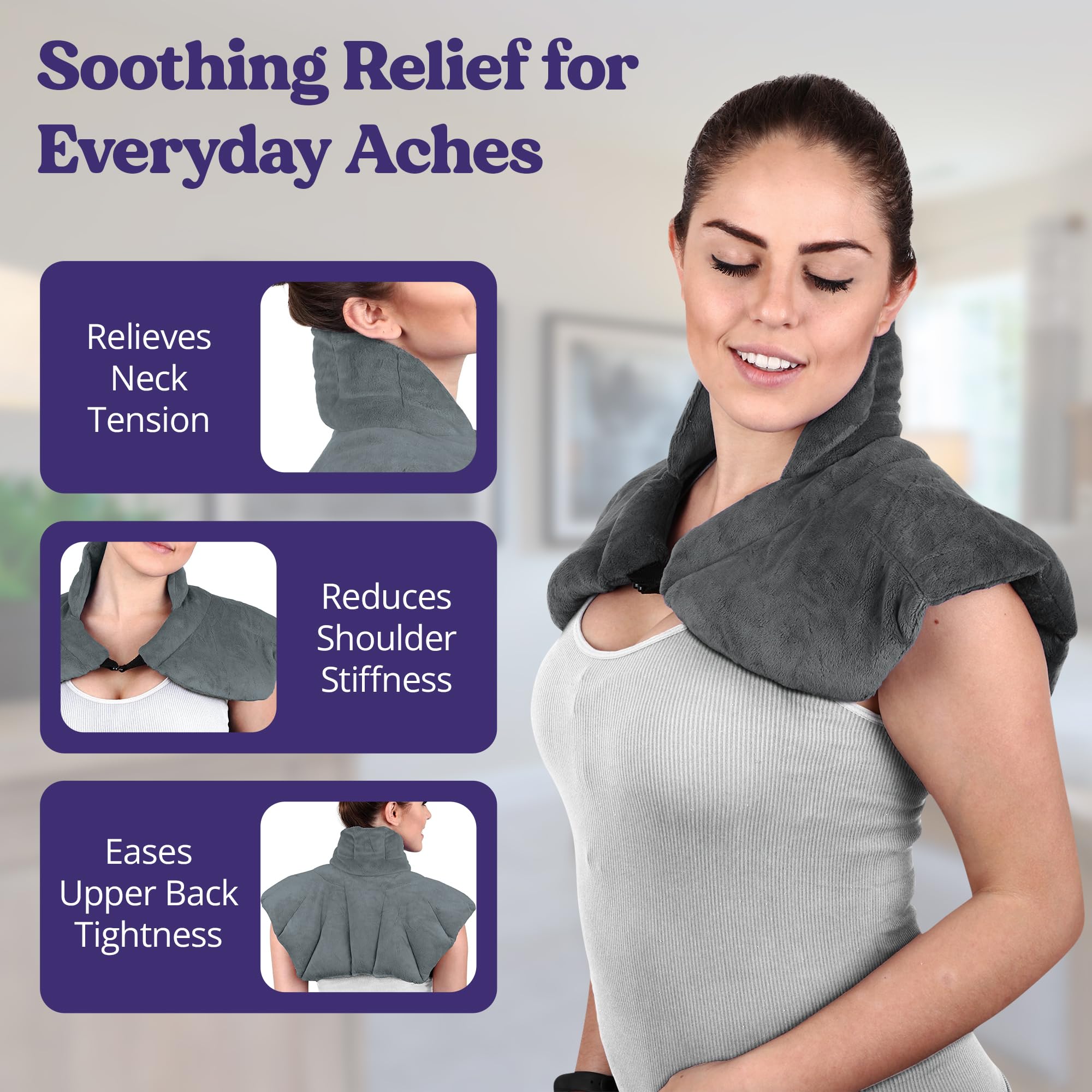 Joy & Grace 5 lb weighted wrap for hands-free comfort during tasks