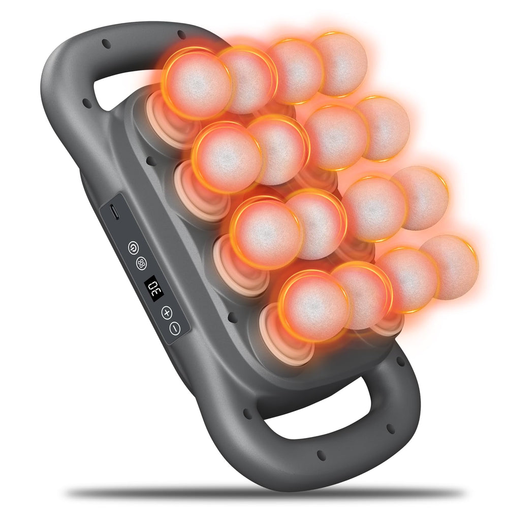 JoyCub deep tissue massage gun with 16 heads for full-body relief