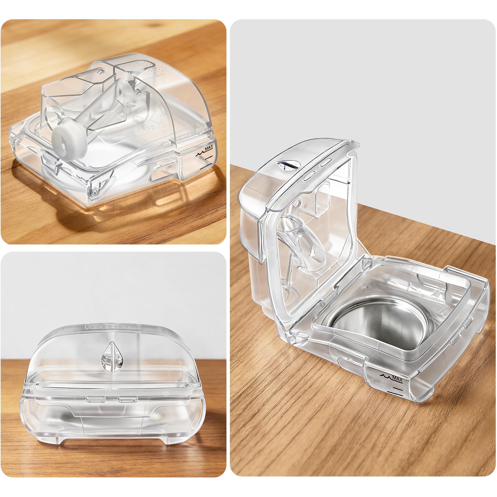 JoyHi water chamber interior view for AirSense 11 highlighting easy cleaning.
