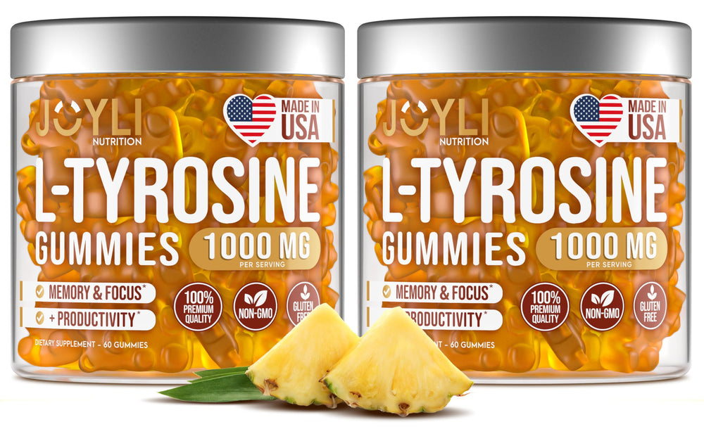 JOYLI L-Tyrosine Gummies 2Pack bottle ready for daily focus support