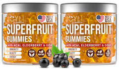 JOYLI Nutrition 2 Pack Multivitamin Fruit Gummies front label for everyday wellness