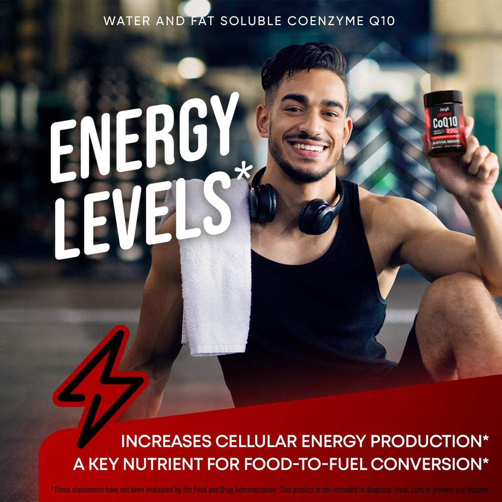 JOYLI Nutrition CoQ10 200mg ingredients panel signaling quality formulation.