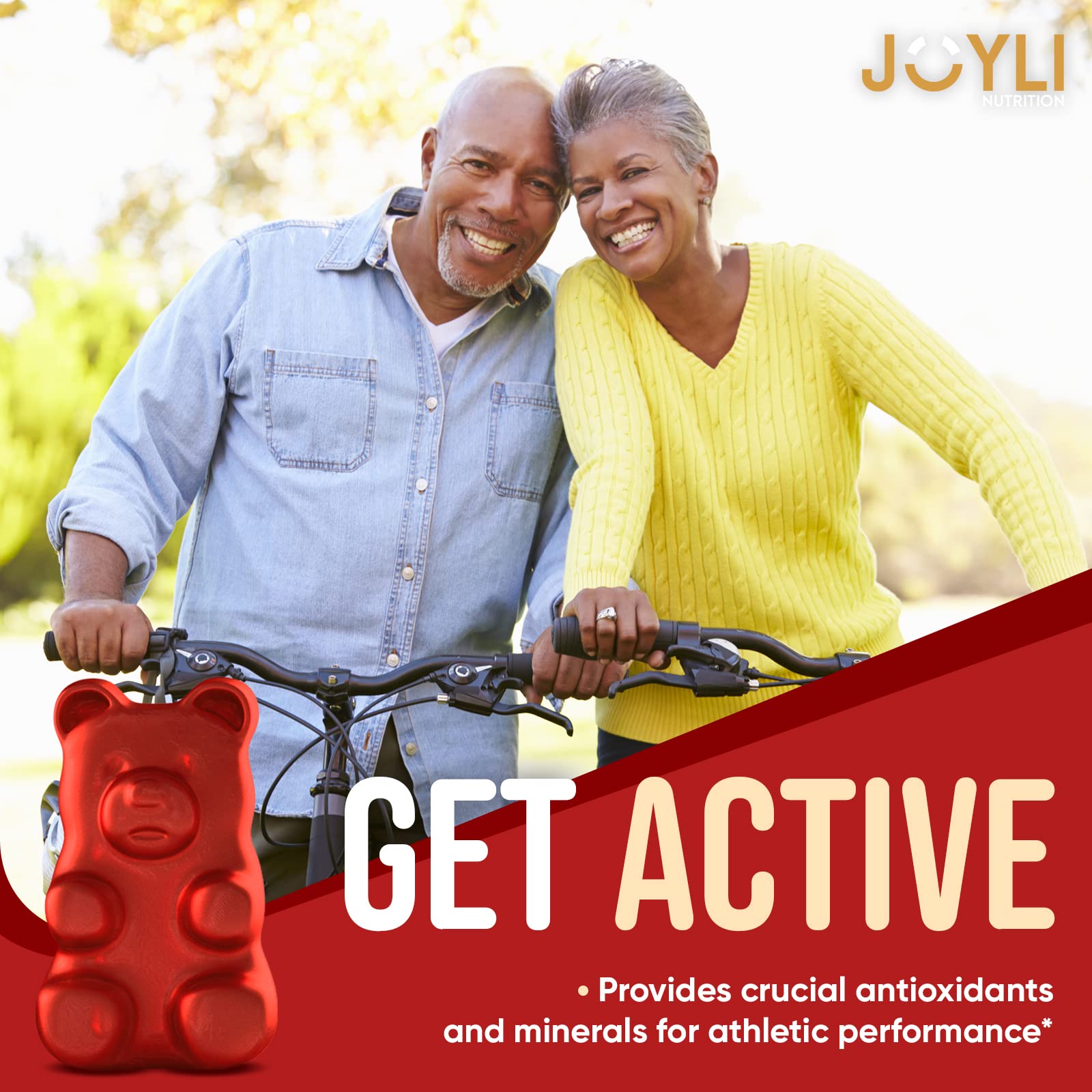 Joyli Quercetin Gummies label ingredients highlights zinc, vitamins C and D3 blend.