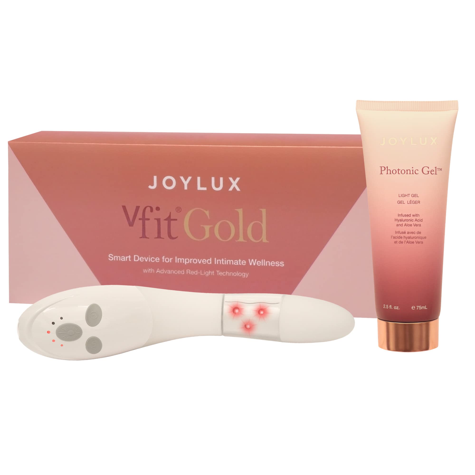 Joylux Photonic Gel application showing moisturizing use during sessions.