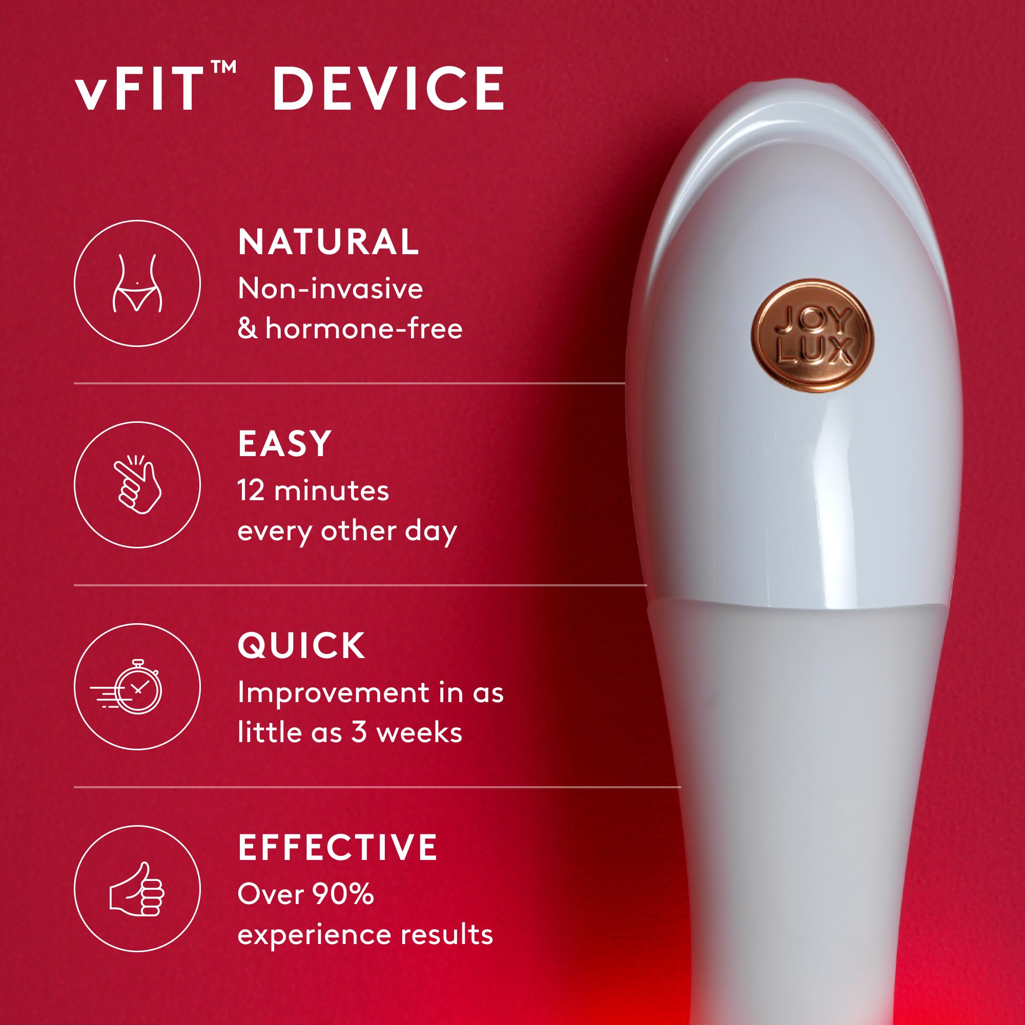 Joylux Photonic Gel tube highlighting comfortable use during intimate routines.