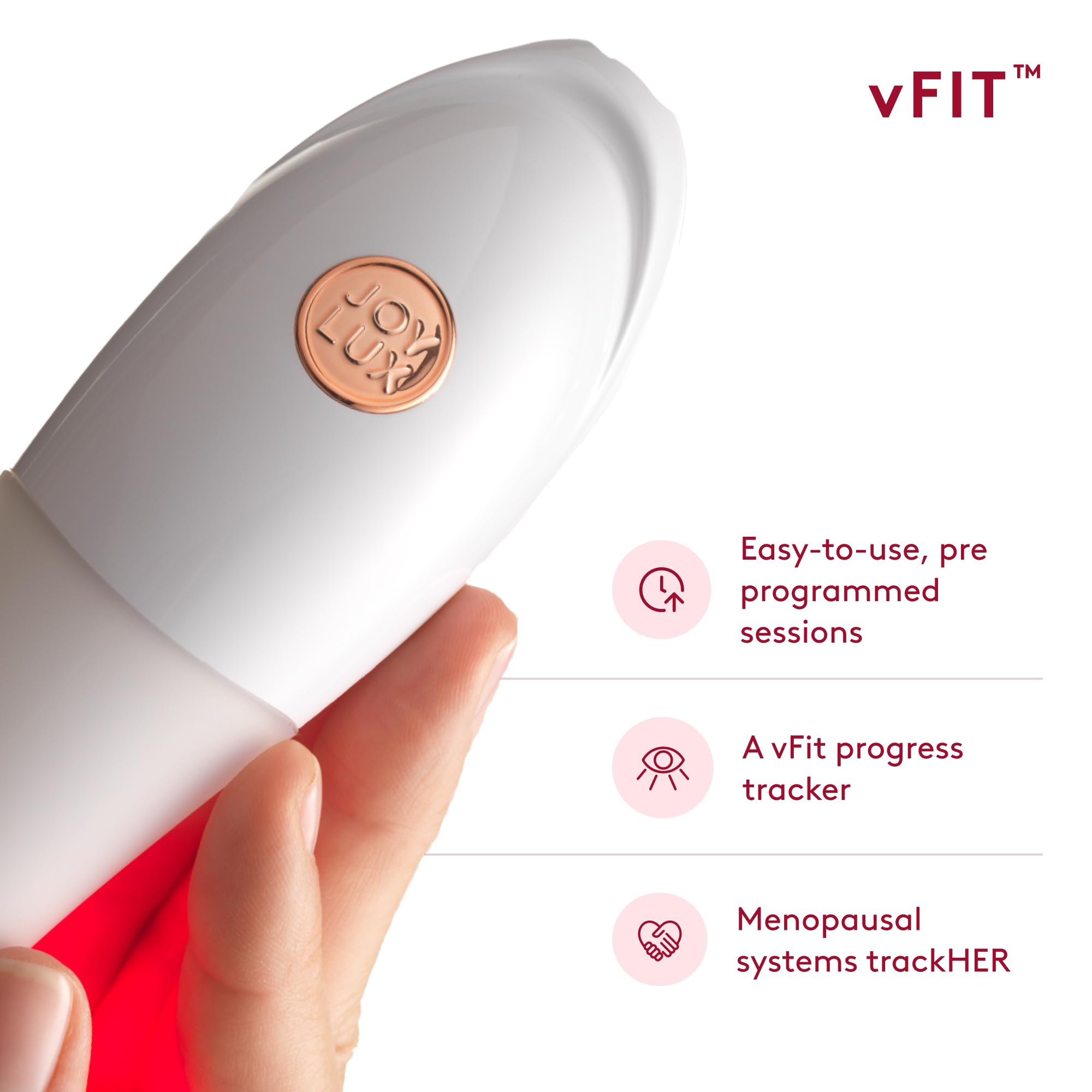 Joylux VFit Set silicone body-safe detail shows materials