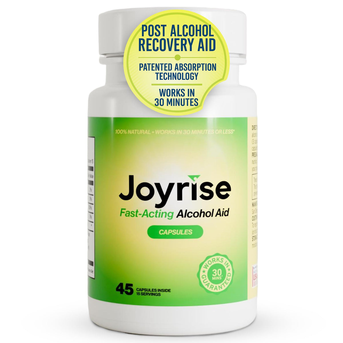 Joyrise After Drinking Aid bottle ready for quick post-drinking support.