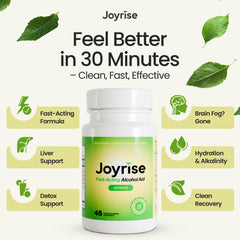 Joyrise packaging front shows the convenient after-drinking solution for travelers.