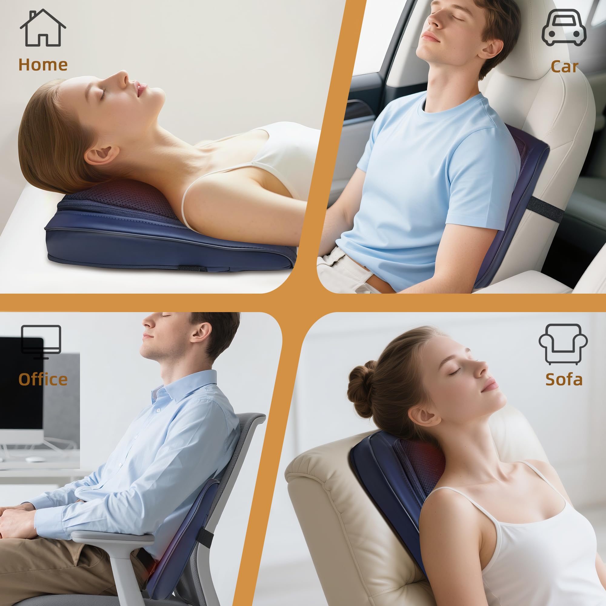 Joyset back massager ergonomic coverage suits arms and shoulders.