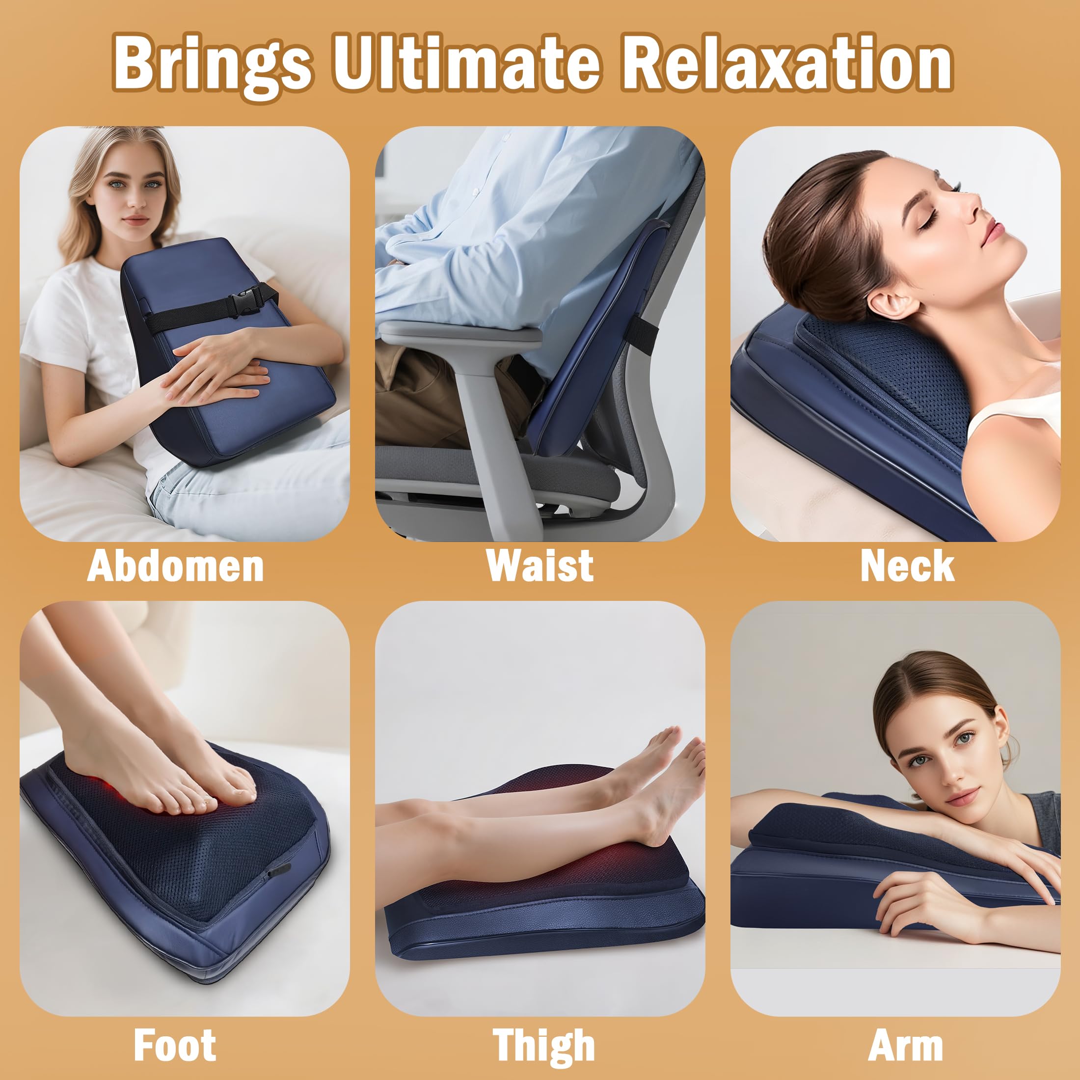 Joyset back massager portable design supports travel and office.