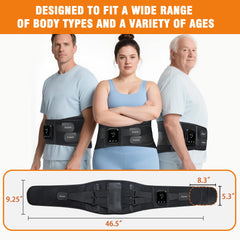 Joyset extension belt extends to fit waists up to 55 inches for versatility
