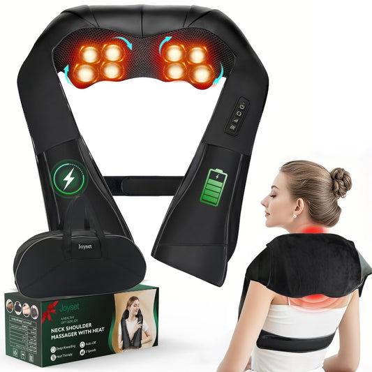 Joyset cordless neck massager ergonomic U-shape for neck and shoulder relief