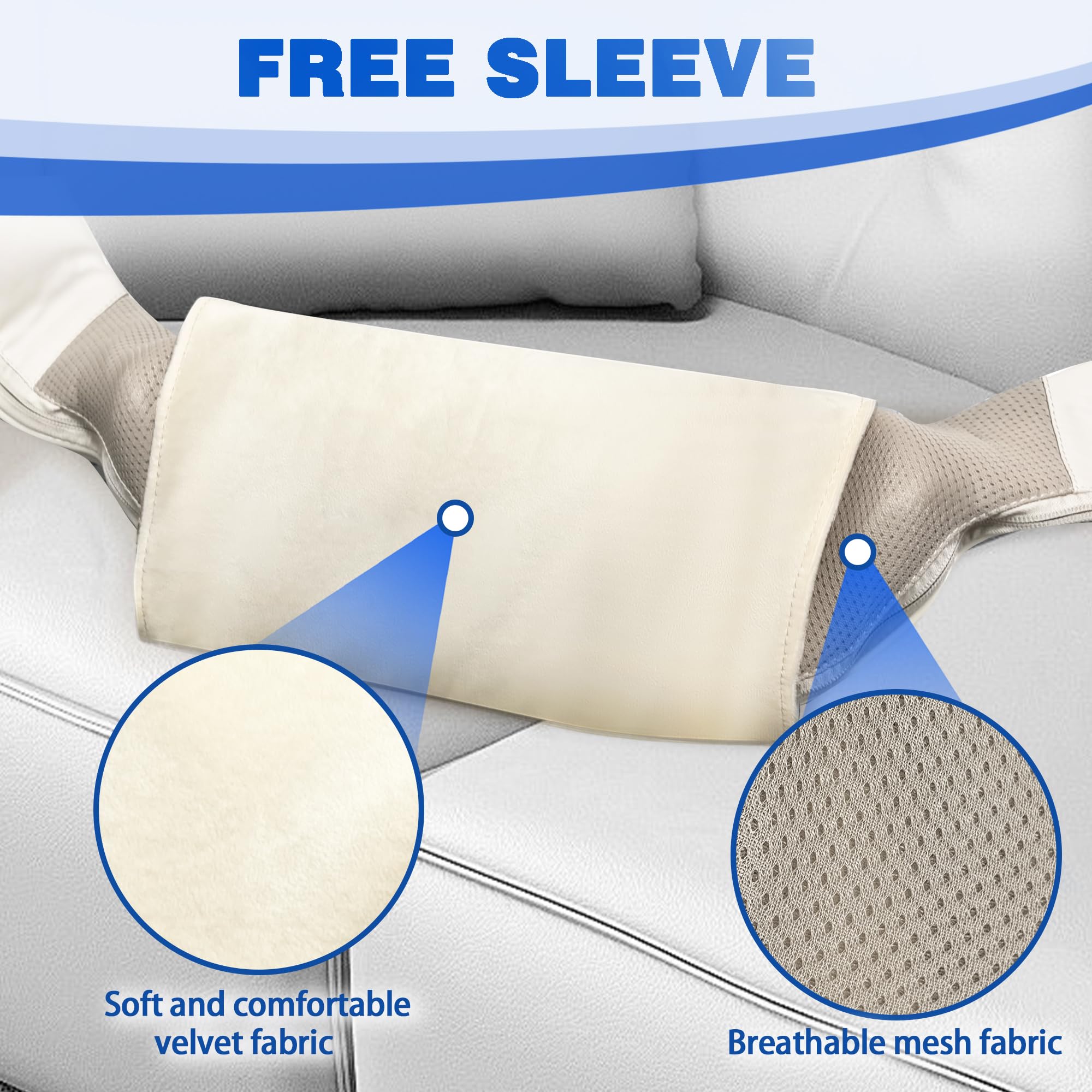 Joyset 3D kneading nodes deliver deep tension-relief sensations.