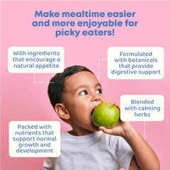 JoySpring Appetite Booster label highlights natural ingredients like L-Lysine and B vitamins.
