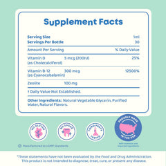 JoySpring DetoxZee Kids measuring dropper enables precise servings.