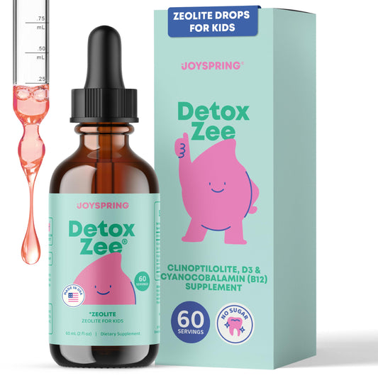 JoySpring DetoxZee Kids dropper bottle enables an easy daily berry routine.