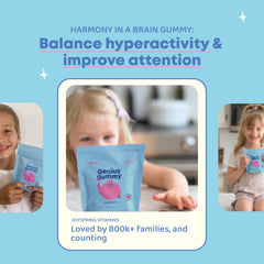 JoySpring Genius Kids Focus Gummies Gotu Kola blend close-up