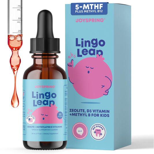 JoySpring LingoLeap B9 bottle pour shows easy daily dosing for kids