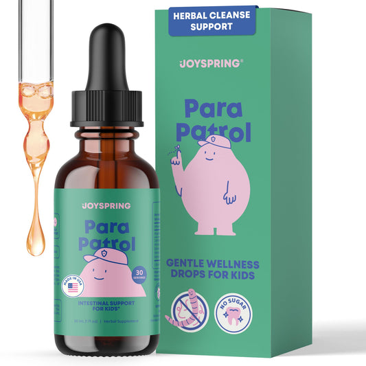 JoySpring ParaPatrol bottle with dropper for easy daily use.