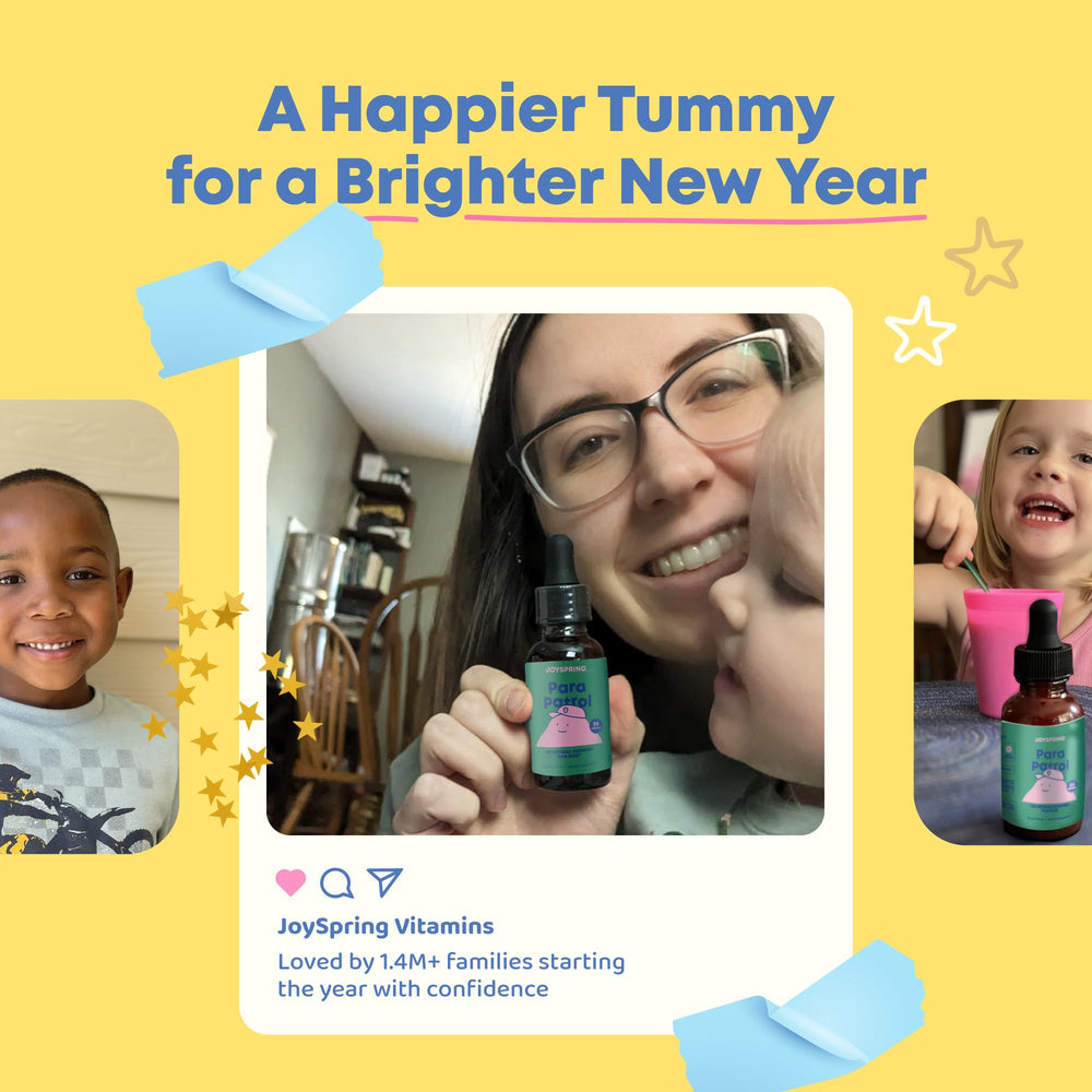 JoySpring ParaPatrol raspberry-flavored liquid for kids.