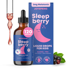 JoySpring SleepBerry bottle 4 oz for calming bedtimes in kids.