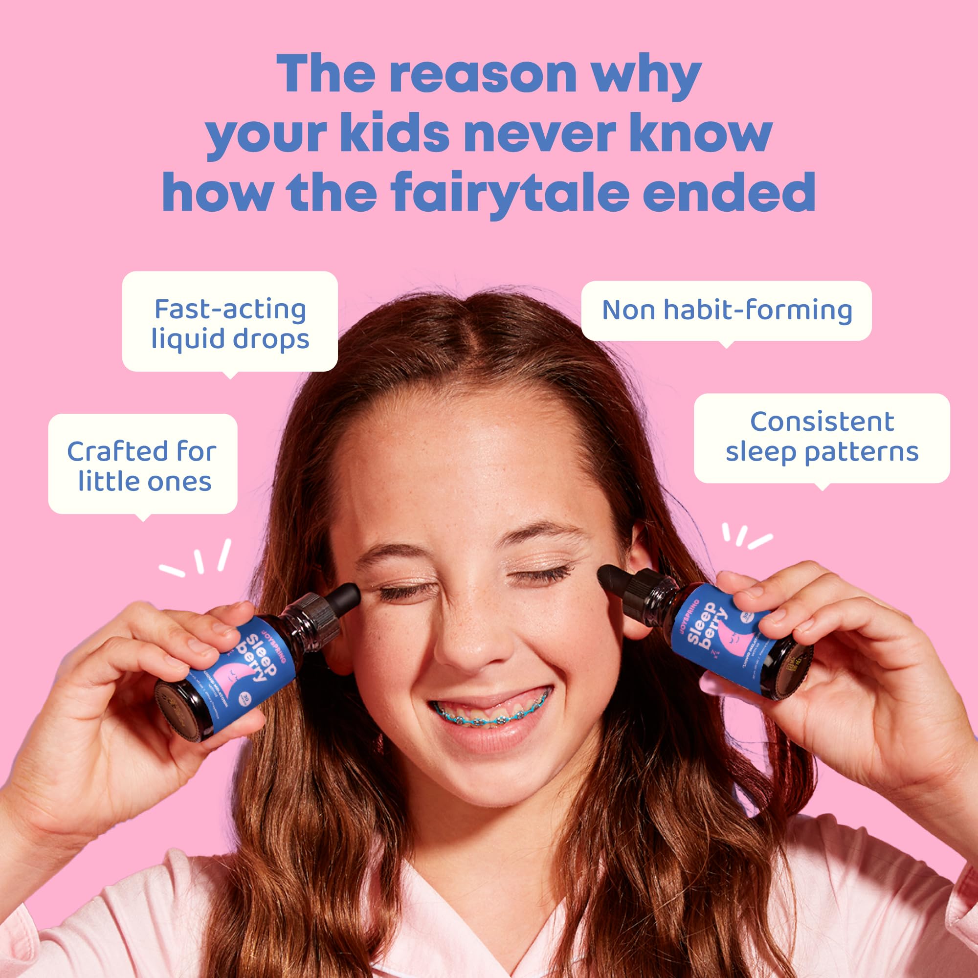 JoySpring SleepBerry drops dispense easy nightly dosing for kids.