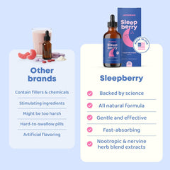 JoySpring SleepBerry elderberry-ingredients highlight the gentle formula.