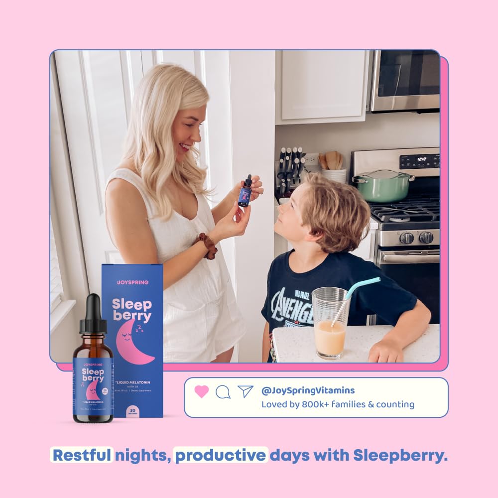 JoySpring Sleepberry kid bedtime scene illustrating a calming nightly routine.