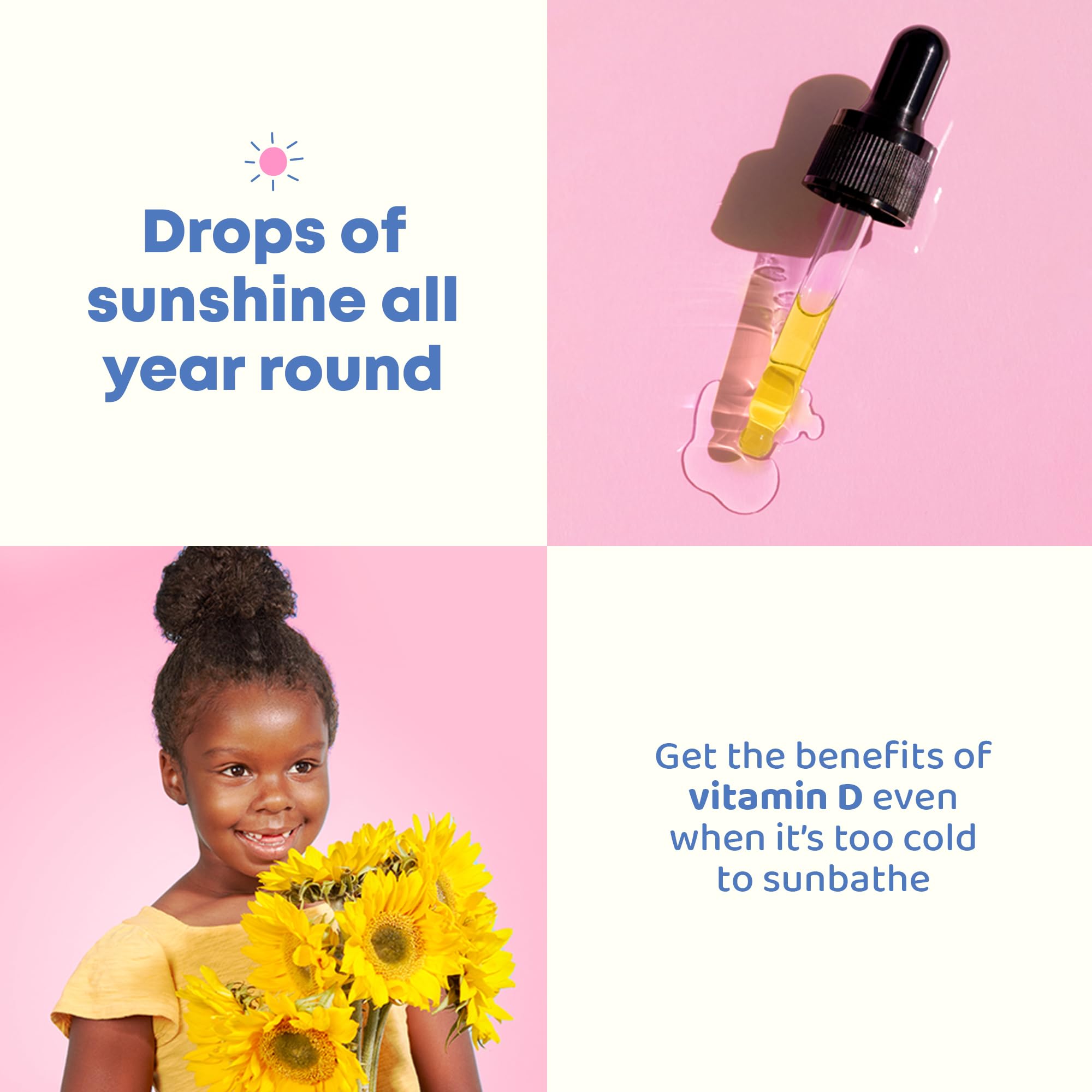 JoySpring vitamin D3 kids drops bottle-open scene emphasizes simple daily routine.