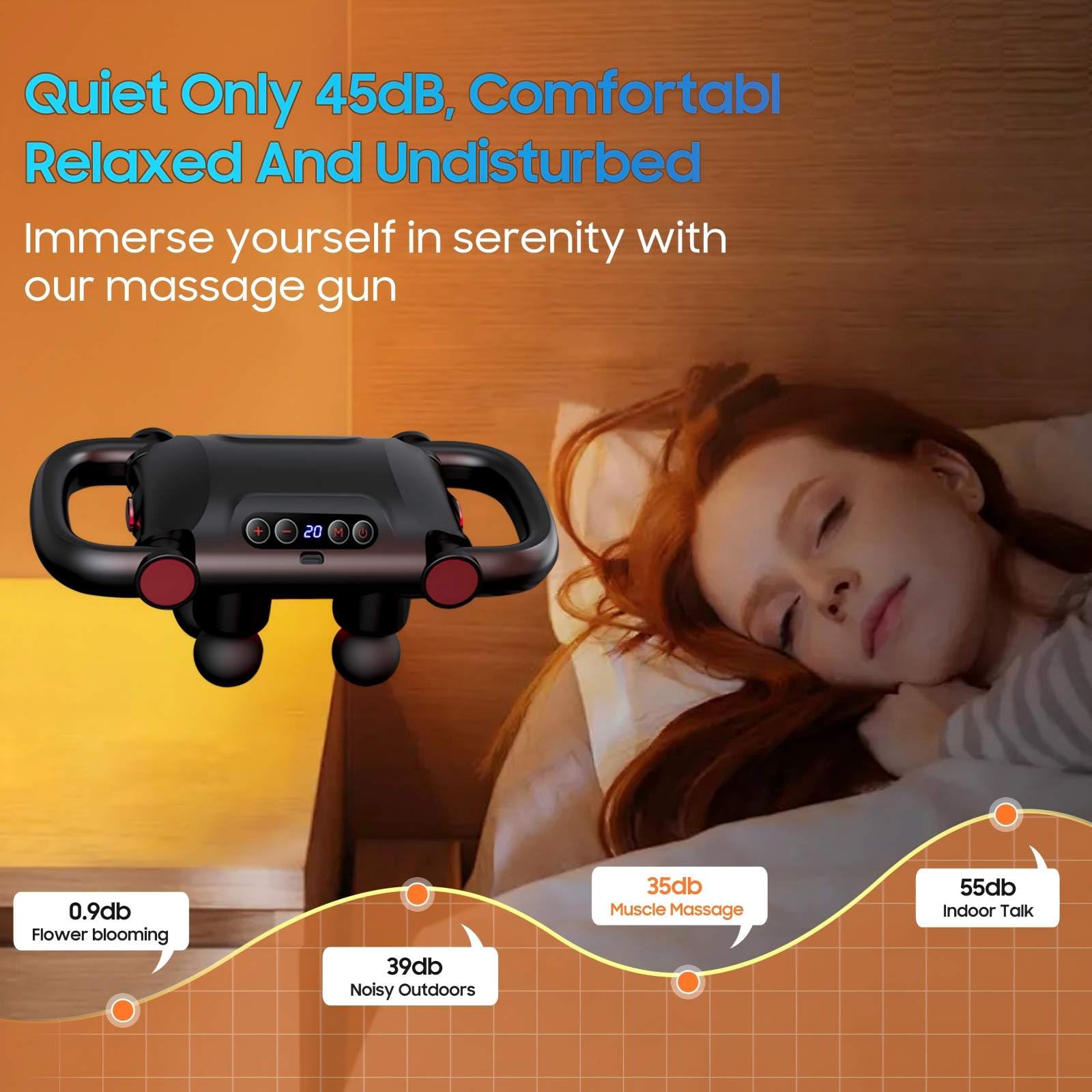 JOYSUWERUN 6-Head Massage Gun Set compact travel case keeps components organized